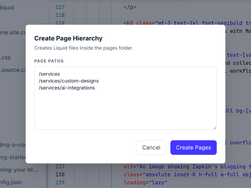 Easy way to create multiple page hierarchies with TailStatic.